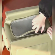 Load and play video in Gallery viewer, Popocola Cat Backpack | Leather Cat Carrier | MissyMoMo
