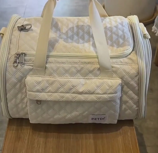 Beige Expandable Airline-Approved Cat Carrier for Travel | MissyMoMo