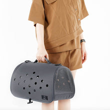 Load image into Gallery viewer, Carrying Gray Soft Airline-Approved Cat Carrier for Flying | MissyMoMo
