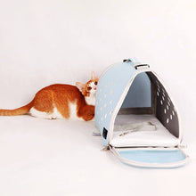 Load image into Gallery viewer, Cat Behind Blue Soft Airline-Approved Cat Carrier for Flying | MissyMoMo

