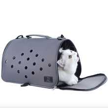 Load image into Gallery viewer, Cat Inside Gray Soft Airline-Approved Cat Carrier for Flying | MissyMoMo
