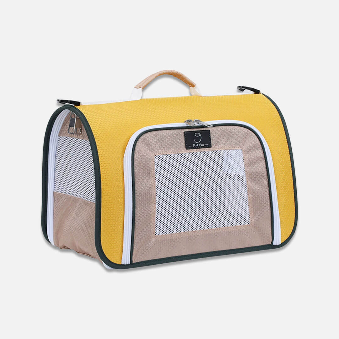 Yellow Lightweight Airline-Approved Travel Cat Carrier | MissyMoMo