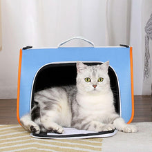 Load image into Gallery viewer, Cat in Blue Lightweight Airline-Approved Travel Cat Carrier | MissyMoMo
