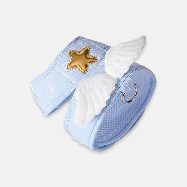 Blue Angel Cat Harness and Leash Set with Wings and Star | MissyMoMo