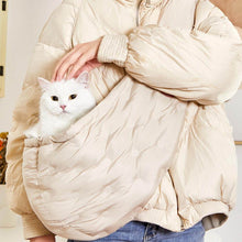 Load image into Gallery viewer, Person Carrying Cat in Beige Arkika Cat Sling Bag | MissyMoMo
