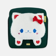 Load image into Gallery viewer, Arkika Whiskers Wonders Cat Backpack in Green With Embroidered Kitty | MissyMoMo
