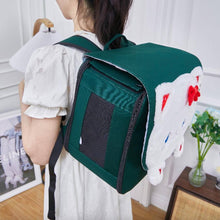 Load image into Gallery viewer, Green Arkika Whiskers Wonders Cat Backpack | MissyMoMo
