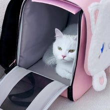 Load image into Gallery viewer, Arkika Whiskers Wonders Pink Cat Backpack | MissyMoMo
