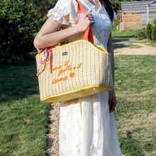 Load image into Gallery viewer, Holding Arkika Woven Cat Carrier With Printed Scarf | MissyMoMo
