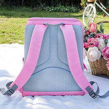 Load image into Gallery viewer, Back View of Pink Arkika Travel Cat Backpack Showing Straps | MissyMoMo
