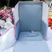 Load image into Gallery viewer, White Cat Sitting Next to Arkika Travel Cat Backpack | MissyMoMo
