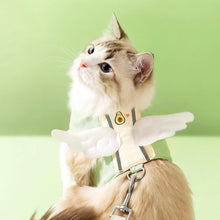 Load image into Gallery viewer, Cat Wearing Avocado Angel Wings Harness | MissyMoMo
