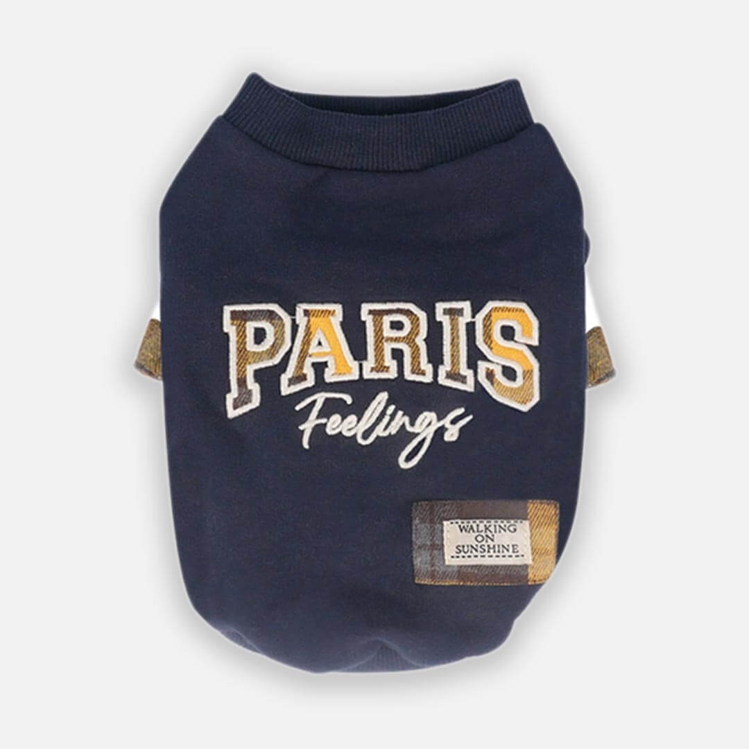 Cute Navy Cat Sweatshirt | Letter Print Cat Clothing | MissyMoMo