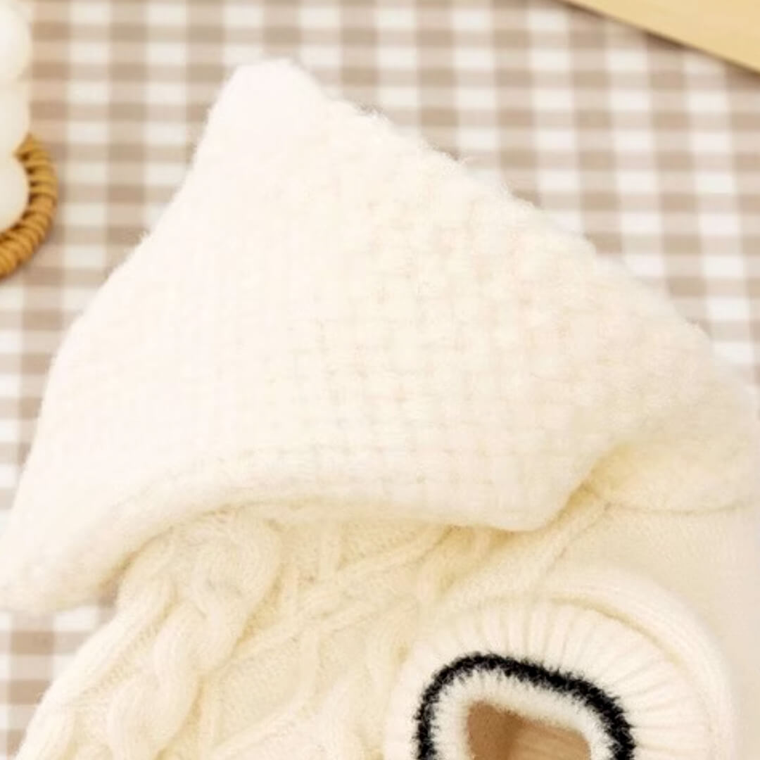 Blanc Cat Hooded Sweater | Knit Hoodie for Cats | MissyMoMo