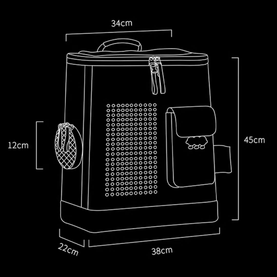 CUL Cat Carrier Backpack Dimensions | MissyMoMo