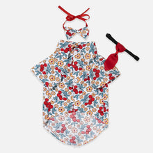 Load image into Gallery viewer, Catsby Cat Shirt &amp; Tie Set | Floral Shirt for Cats &amp; Kittens | MissyMoMo
