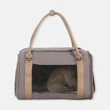 Load image into Gallery viewer, Cattique Duffle Cat Bag in Brown | MissyMoMo

