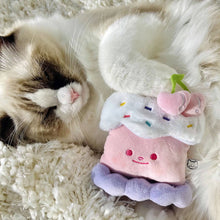 Load image into Gallery viewer, Cat with Cherry Cake Catnip Toy | Cute Toy for Cats &amp; Kittens | MissyMoMo
