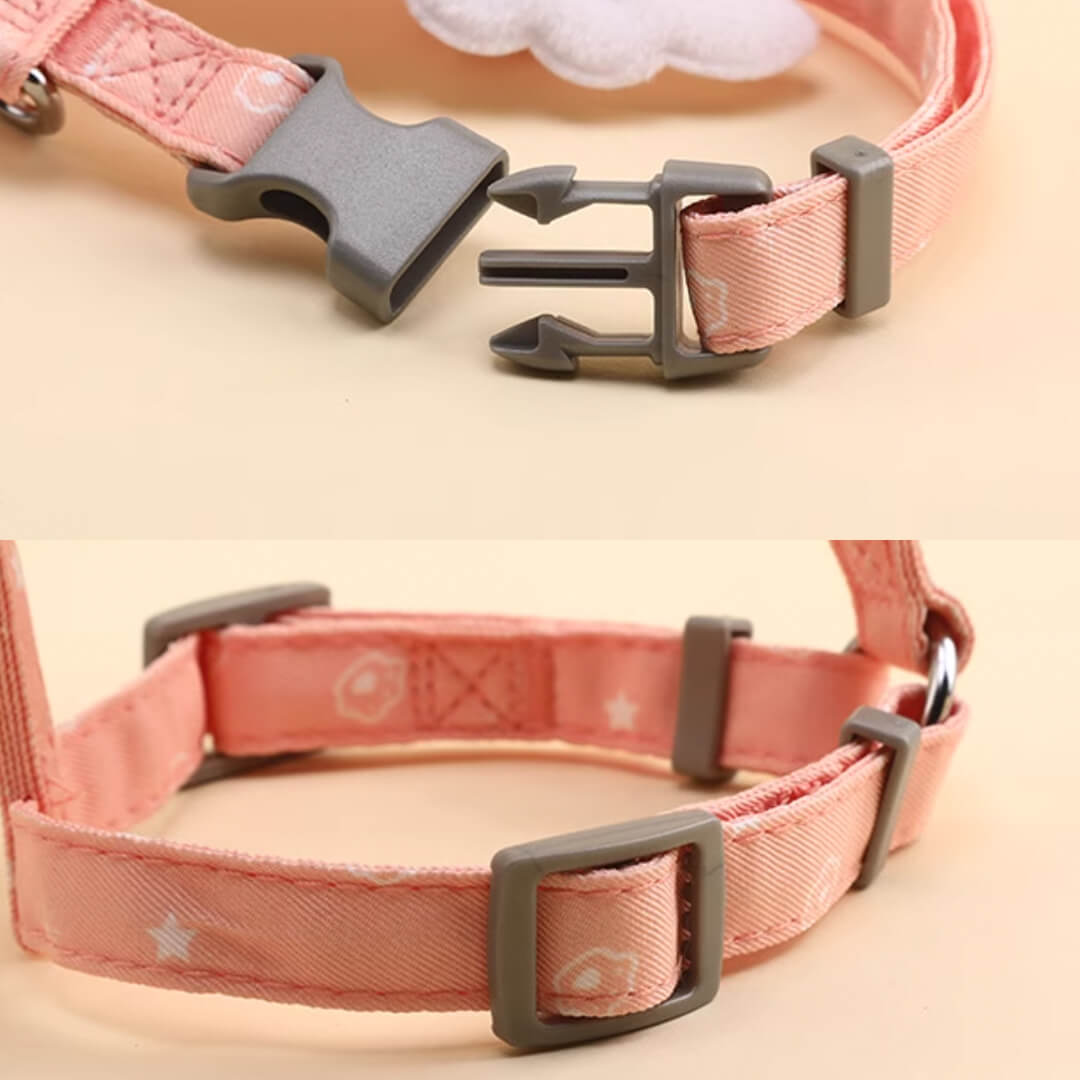 Celeste Red H-Style Cat Harness & Leash for Walking | MissyMoMo