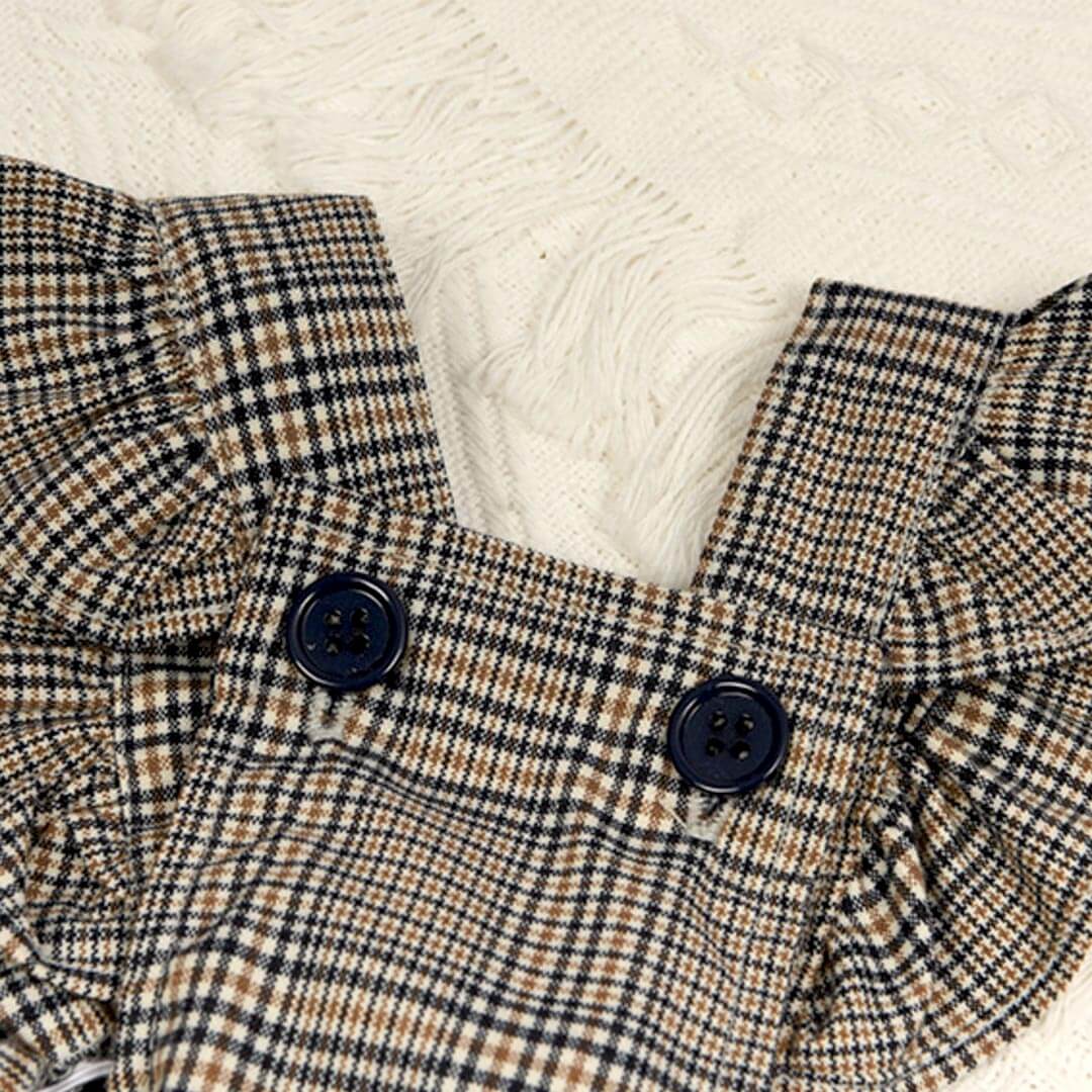 Checkers Cat Dungarees | Cat Clothes | Pet Clothes | MissyMoMo