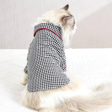 Load image into Gallery viewer, Checkers Cat Lounge Shirt | Cat with Clothes | Pajamas for Cats | MissyMoMo

