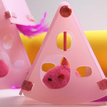 Load image into Gallery viewer, Pink Cheesy Hideaway Mouse Trap | Interactive Cat Toys | MissyMoMo
