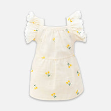 Load image into Gallery viewer, Yellow Cherry Print Dress for Cats &amp; Kittens | MissyMoMo
