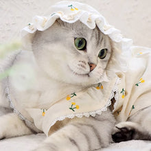 Load image into Gallery viewer, Cat in Yellow Cherry Print Hat &amp; Dress | MissyMoMo
