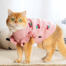 Load image into Gallery viewer, Cat in Pink Cherry Print Sweater | MissyMoMo
