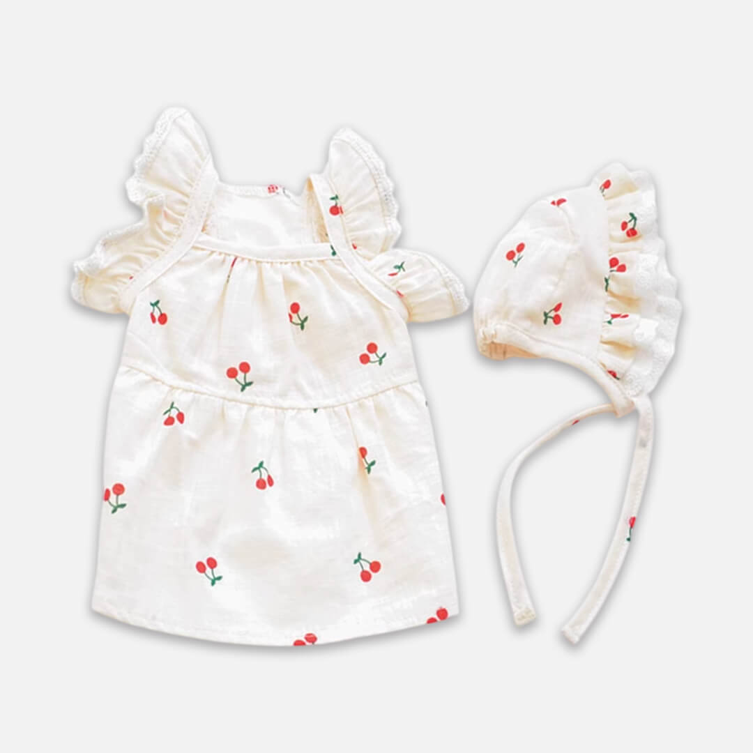 Red Cherry Print Dress & Hat for Cats & Kittens | MissyMoMo