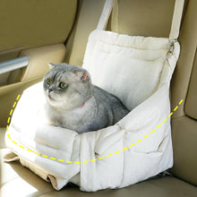 Load image into Gallery viewer, Cat Seated Comfortably in Car Carrier with Adjustable Front Opening | MissyMoMo
