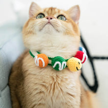 Load image into Gallery viewer, Cat in Handmade Colorful Balls Cat Collar | MissyMoMo
