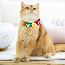 Load image into Gallery viewer, Cat in Handmade Colorful Balls Cat Collar | MissyMoMo
