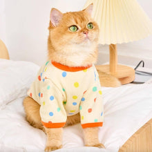 Load image into Gallery viewer, Cat in Cute Yellow Polka Dot T-Shirt | MissyMoMo
