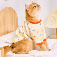 Load image into Gallery viewer, Cat in Cute Yellow Polka Dot T-Shirt | MissyMoMo
