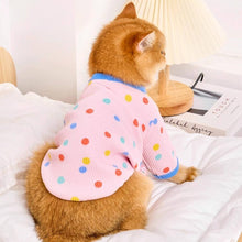 Load image into Gallery viewer, Cat in Cute Pink Polka Dot T-Shirt | MissyMoMo
