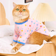 Load image into Gallery viewer, Cat in Cute Pink Polka Dot T-Shirt | MissyMoMo
