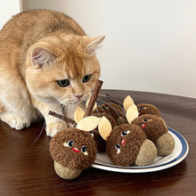 Load image into Gallery viewer, Cat with Cute Hazelnut Silvervine Cat Chew Toys | MissyMoMo
