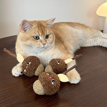 Load image into Gallery viewer, Cat with Cute Hazelnut Silvervine Cat Chew Toys | MissyMoMo
