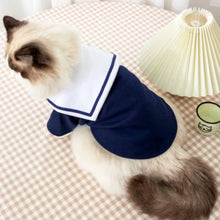 Load image into Gallery viewer, Cat in Sailor Shirt | Cat Clothes | MissyMoMo
