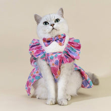 Load image into Gallery viewer, Little Princess Cat Dress &amp; Bow Set | Dress for Cats | Cat in Dress | MissyMoMo
