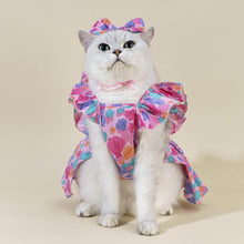 Load image into Gallery viewer, Little Princess Cat Dress &amp; Bow Set | Dress for Cats | Cat Clothes | MissyMoMo
