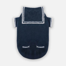 Load image into Gallery viewer, Navy Sailor Cat Cardigan | Nautical Cat Sweater | MissyMoMo
