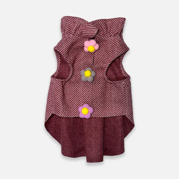 Tweed Cat Dress | Red Dress for Cats | MissyMoMo