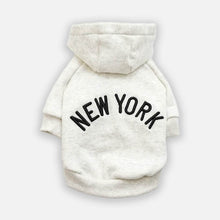 Load image into Gallery viewer, Light Grey New York Cat Hoodie | Cat Hoodie Clothing | MissyMoMo
