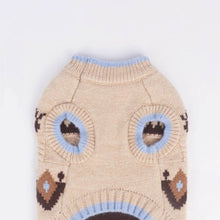 Load image into Gallery viewer, Fair Isle Beige Cat Sweater | Knitted Cat Sweater | MissyMoMo
