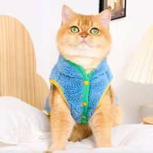 Load image into Gallery viewer, Cat in Blue Fleece Jacket | MissyMoMo
