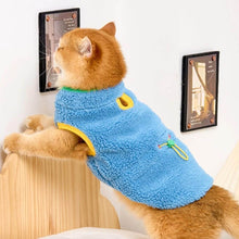 Load image into Gallery viewer, Cat in Blue Fleece Jacket | MissyMoMo
