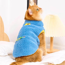 Load image into Gallery viewer, Cat in Blue Fleece Jacket | MissyMoMo
