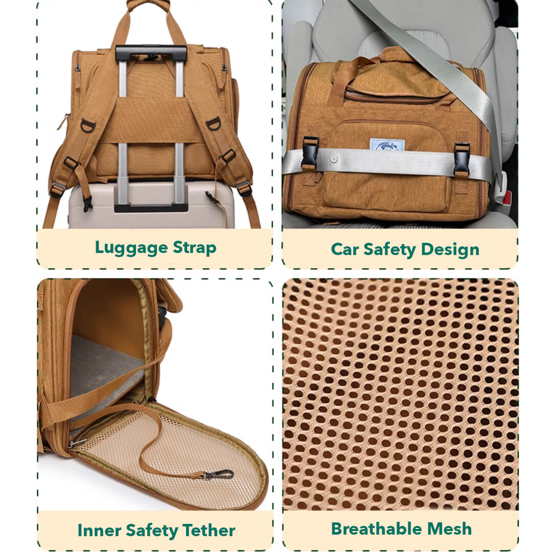 Features of Expandable Cat Backpack | MissyMoMo